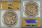 USA $1 Coin Peace Silver Dollar ANACS AU-53 Details Cleaned (10) -