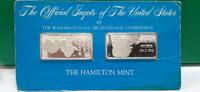 Exonumia Pair of Hamilton Mint Statehood NJ/GA .999 Fine 1 Troy Oz Silver Ingots -