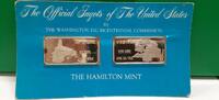 Exonumia Pair of Hamilton Mint Statehood NH/VA .999 Fine 1 Troy Oz Silver Ingots -