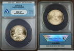 USA Dollar 2005-D Sacagawea Coin, ANACS MS-67 Satin Finish -