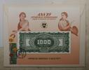 Briefmarken 1891 $ BEP souvenir Card B 129 ANA 1989 back $1000 SC visitors center cancelled -