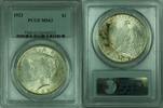 USA Dollar Peace Silver S$1 PCGS MS63 Lightly Toned (24N) -