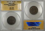 USA Medium 5 No Stems Draped Bust 1/2c Coin C-1 ANACS AU-50 Details Scratched -