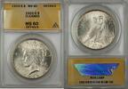 USA Dollar 1922-S Peace Silver Coin $1 ANACS MS 60 Cleaned Details Better Quality -