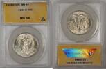 USA Half Dollar 1945-D Walking Liberty Silver Coin ANACS MS-64 (2) -