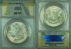 USA $1 Coin Morgan Silver Dollar ANACS MS-62 Looks Undergraded (30) -
