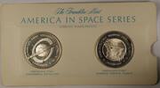 Exonumia Sterling America in Space Series: Explorer I & Friendship 7 Silver Proof Medals -
