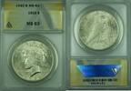 USA $1 Coin Peace Silver Dollar ANACS MS-63 (30) -