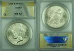 USA $1 Coin Peace Silver Dollar ANACS MS-62 (30) -