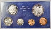 Weltmünzen Australian Proof Set 6 Gem Coins Scuffs on the Case -