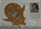 Weltmünzen Peseta Spain BU Five Coin W/Stamp in First Day Cover -