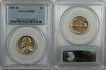 USA 1957-D Nickel 5c Coin PCGS MS-65 1H -