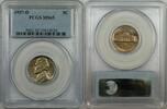 USA 1957-D Nickel 5c Coin PCGS MS-65 1I Lightly Toned -