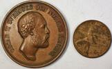 Exonumia Bronze Sweden Medal King Oscar the Second 11 Sveriges Och Norges Konung -