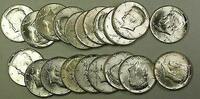 USA Roll of Kennedy Half Dollars 90% Silver - 20 BU Coins In Plastic Tube -