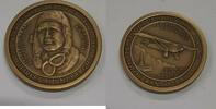 Exonumia Bronze Lindbergh Trans-Atlantic Flight Golden Jubilee Medal Medallic Art Co -