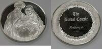 Exonumia Sterling Franklin Mint Genius of Rembrandt Proof Silver Medal - Bridal Couple -