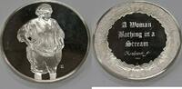 Exonumia Sterling Franklin Mint Genius of Rembrandt Proof Silver Medal - Woman Bathing -
