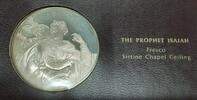 Exonumia Medal Franklin Mint Genius of Michelangelo PF .925 Silver -The Prophet Isaiah -