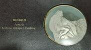 Exonumia Medal Franklin Mint Genius of Michelangelo PF .925 Silver - Ignudo -