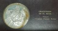 Exonumia Medal Franklin Mint Genius of Michelangelo PF .925 Silver -Crucifixion /St. Peter -