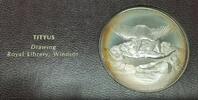 Exonumia Medal Franklin Mint Genius of Michelangelo PF .925 Silver - Tityus -