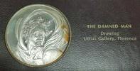 Exonumia Medal Franklin Mint Genius of Michelangelo PF .925 Silver - The Damned Man -