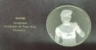 Exonumia Medal Franklin Mint Genius of Michelangelo PF .925 Silver - David -
