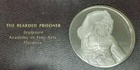 Exonumia Medal Franklin Mint Genius of Michelangelo PF .925 Silver - The Bearded Prisoner -