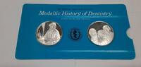 Exonumia History of Dentistry .925 Silver PF Medals Franklin Mint- BCDS/Abulcasis -