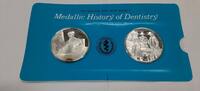 Exonumia History of Dentistry .925 Silver PF Medals Franklin Mint- R.Bunon/WJ.Gies -
