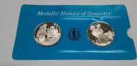 Exonumia History of Dentistry .925 Silver PF Medals Franklin Mint-Williams/Greewood-Flagg -