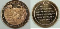 Exonumia Bronze History of the U.S. 1st County Fair Held Franklin Mint Proof Medal -