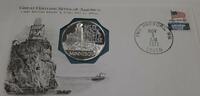Exonumia Medal Split Rock Lighthouse MN Great Historic Sites PR Silver in FDC -
