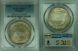 USA Dollar Morgan Silver Coin $1 PCGS MS-63 With Toning (28B) -
