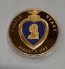 Exonumia Bronze Purple Heart Small Size (38mm) Commemorative Medal in Capsule -