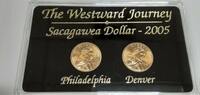 USA & D Sacagawea BU Dollars Westward Journey Commemoratives in Holder -