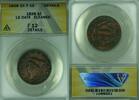 USA Large Cent Coronet Head Large Date ANACS F-12 Details Cleaned (41) -