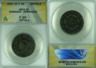 USA Large Cent Coronet Head ANACS F-15 Details Damaged-Corroded (41) -