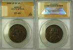 Weltmünzen 1 Penny South Africa Coin ANACS EF 45 -