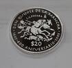 Weltmünzen 20 Pesos Mexico Silver Coin Proof Don Quixote Commemorative in OGP -