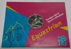 Weltmünzen 50 Pence Great Britain BU Coin UK Olympics Equestrian in Royal Mint Card -