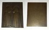 Exonumia Bronze Vintage French 2 1/4 X 3 Medal 'Les Commeres' by A. Schwab -