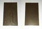 Exonumia Bronze Vintage French 1 3/4 X 3 1/8 Medal Religious Procession by Henri Dropsy -