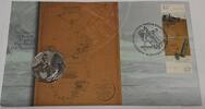 Weltmünzen Australia Commemorative 50C UNC Coin w/Stamps in ANDA Show Cover -