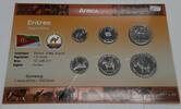 Weltmünzen Eritrea 6 Coin BU Set in Littleton Coin Info Card -