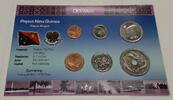 Weltmünzen 2004-06 Papua New Guinea 6 Coin BU Set in Littleton Coin Info Card -