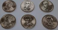 USA Dollar 2016-P & D Presidential Mint Set - Six BU 1$ Coins in Littleton Tube -