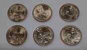 USA Dollar 2017-2019 P & D Native American Mint Set - 6 BU Coins in Littleton Tube -