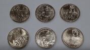 USA Dollar 2018-2020 P & D Native American Mint Set - 6 BU Coins in Littleton Tube -